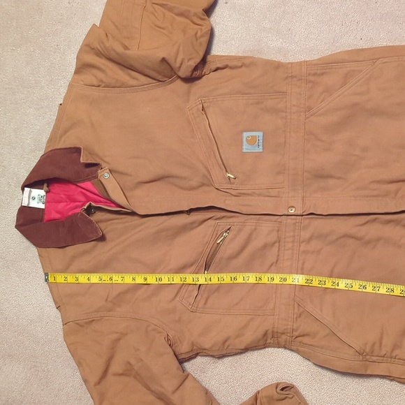 Carhartt Quilt Lined One Piece Work Wear Coverall 46 REGULAR Brown Red Tan - Picture 15 of 16
